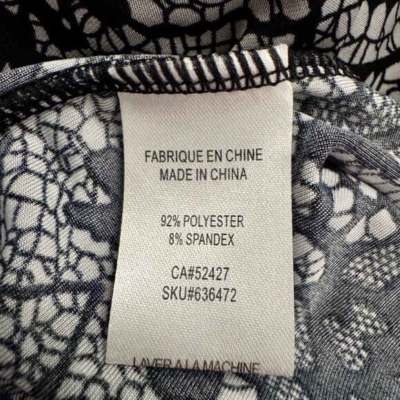 Black and White Lace Design Candy Couture Tank Top, Womens Size XLarge - Picture 7 of 8